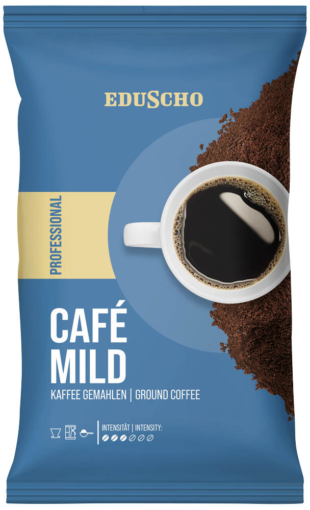 Christis - Eis & Kaffee Gmbh EDUSCHO PROFESSIONAL mild Kaffee, gemahlen, Arabica- und Robustabohnen