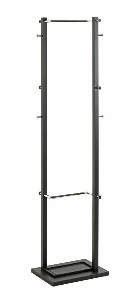 HAKU Möbel Kleiderständer 54527 schwarz Metall 10 Haken 40,0 x 175,0 cm